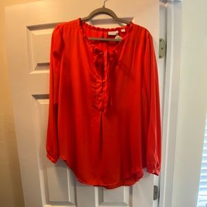 L Red New York & Company Blouse